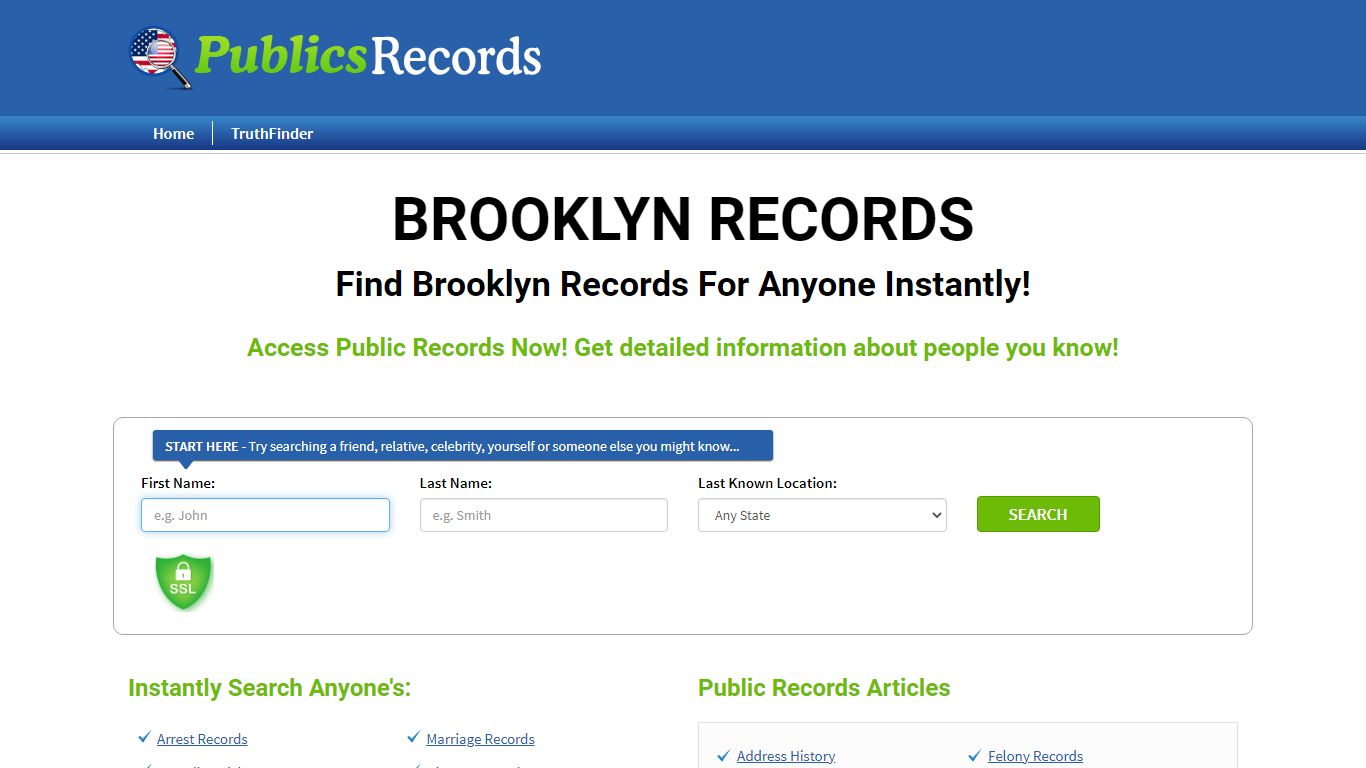 Find Brooklyn Records For Anyone